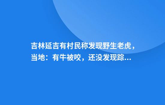 吉林延吉有村民称发现野生老虎,当地:有牛被咬,还没发现踪迹